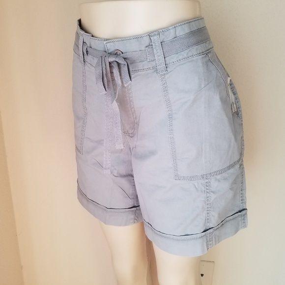 NWT Sonoma Mid Rise Khaki Shorts Frost Gray - Picture 5 of 8